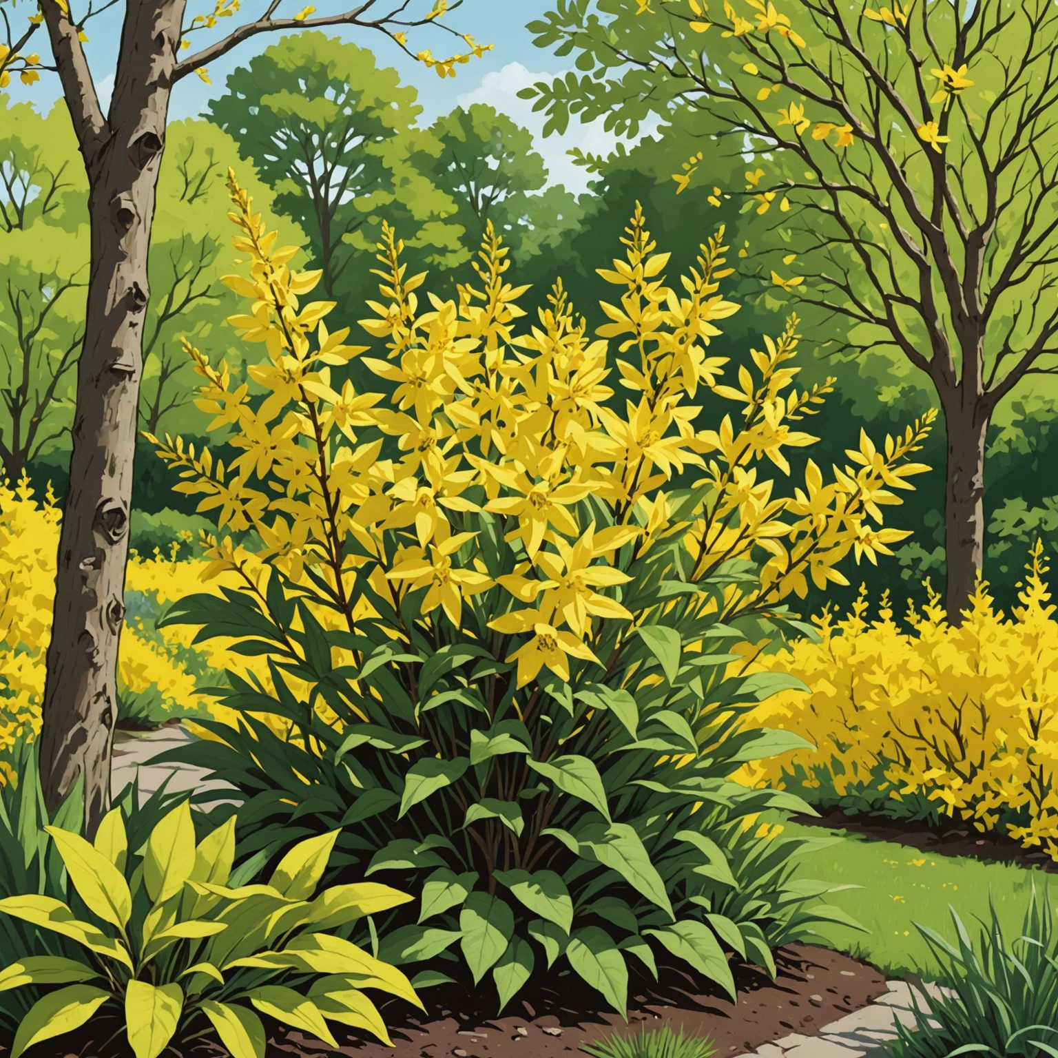 Форзиция летом: особенности, виды и применение