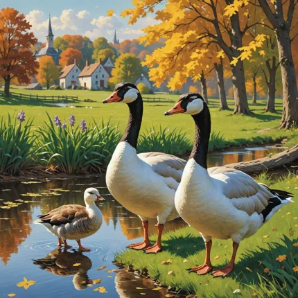 Самые красивые гуси: Тулузский и холмогорский — признанные короли пернатого мира